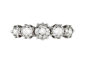 Edwardian diamond five-stone ring, circa 1905. 