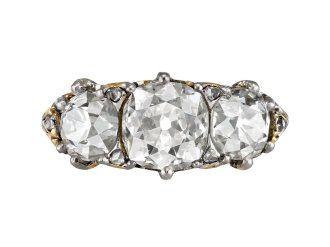 Victorian Diamond Three stone ring, circa 1890. 
