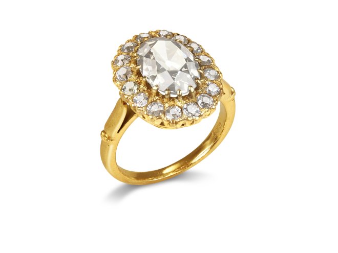 Old mine diamond coronet cluster, late 19th Century.