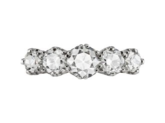 Early 20th Century diamond five stone ring.
