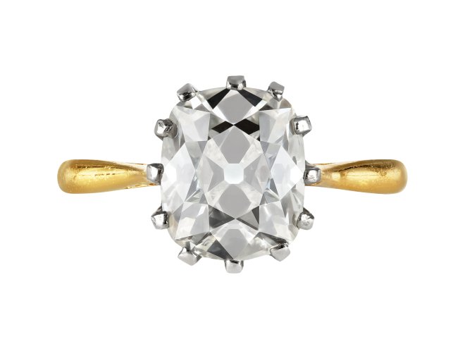 3.00 carat Old mine diamond solitaire, early 20th century.
