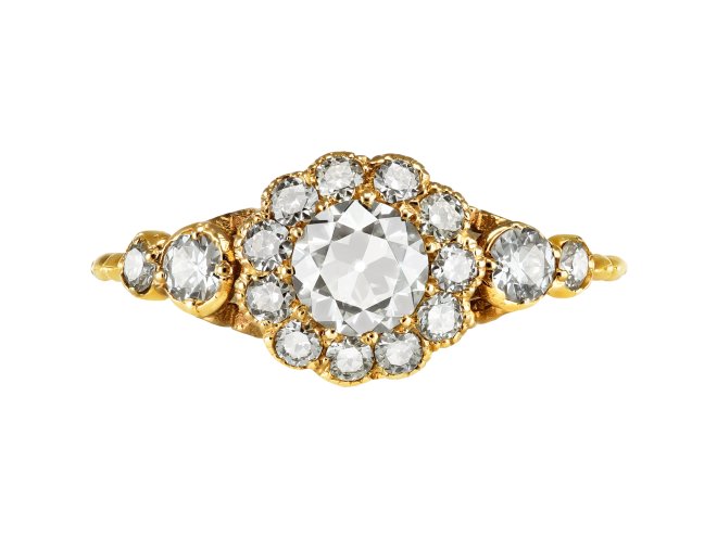 Diamond Cluster ring, early 20th Century.