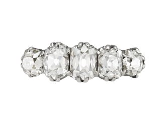 Old mine diamond five stone ring, early 20th Century.