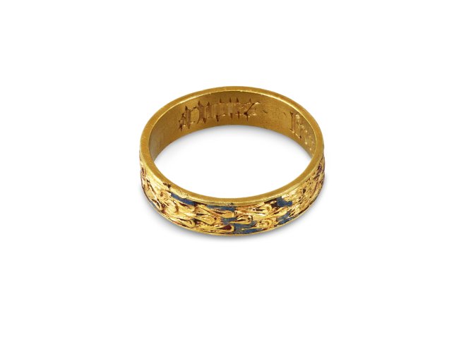 Blood of Christ enamelled gold ring, circa 1400&ndash;1500.