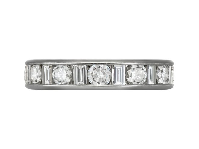 Diamond full eternity ring, mid 20th Century.