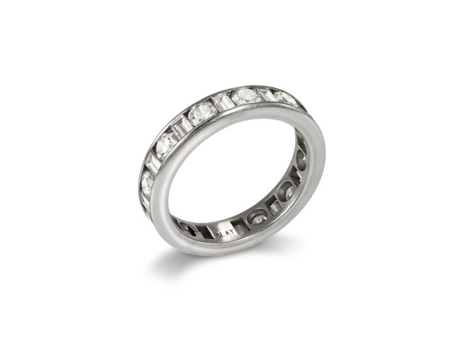 Diamond full eternity ring, mid 20th Century.