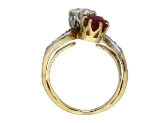 Edwardian Burmese ruby and diamond ring berganza hatton garden