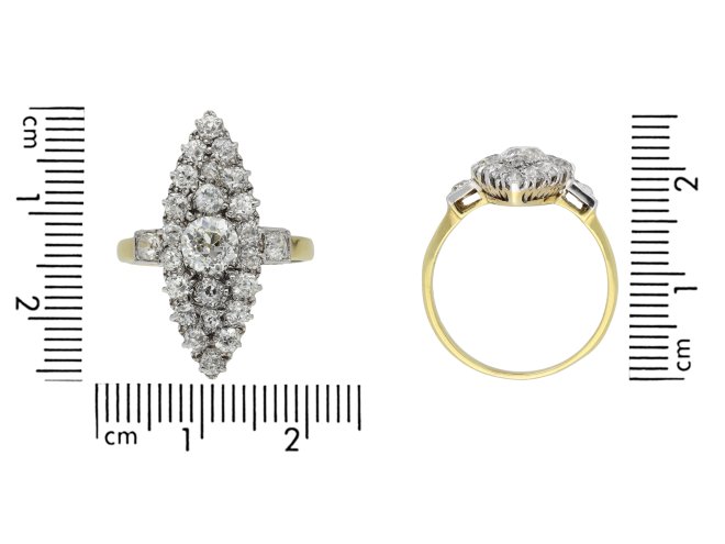 Victorian diamond cluster ring hatton garden