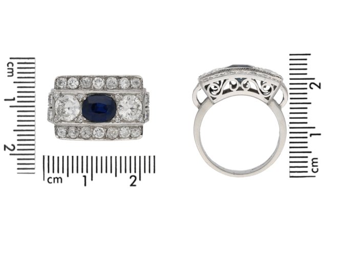  Vintage sapphire diamond ring berganza hatton garden