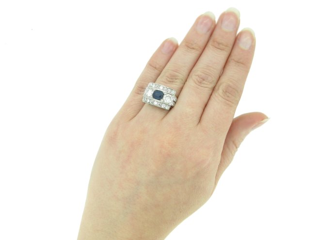  Vintage sapphire diamond ring berganza hatton garden