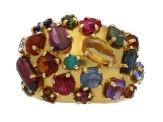 Multi stone cluster ring berganza hatton garden