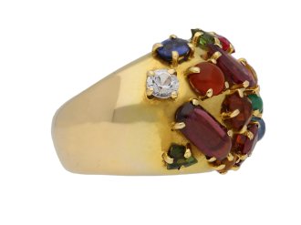 Multi stone cluster ring berganza hatton garden