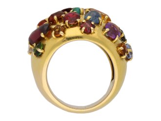 Multi stone cluster ring berganza hatton garden
