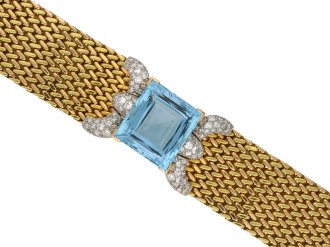 Aquamarine and diamond bracelet berganza hatton garden