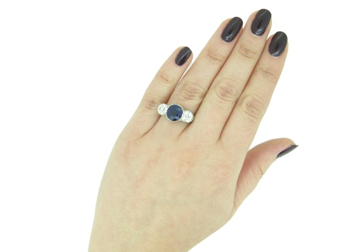 Antique sapphire and diamond ring berganza hatton garden