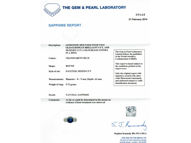 Antique sapphire and diamond ring berganza hatton garden