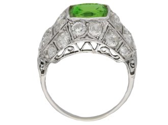 antique Peridot diamond ring berganza hatton garden