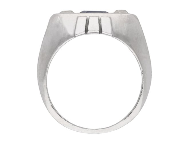 Art Deco Sapphire and Diamond Ring berganza hatton garden