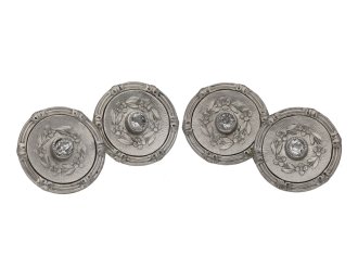 Antique diamond cufflinks in platinum gold berganza hatton garden