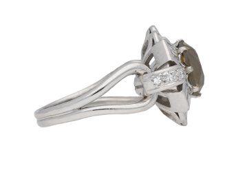 Fancy colour diamond ring berganza hatton garden