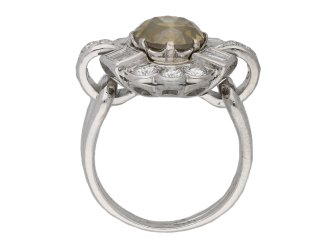 Fancy colour diamond ring berganza hatton garden