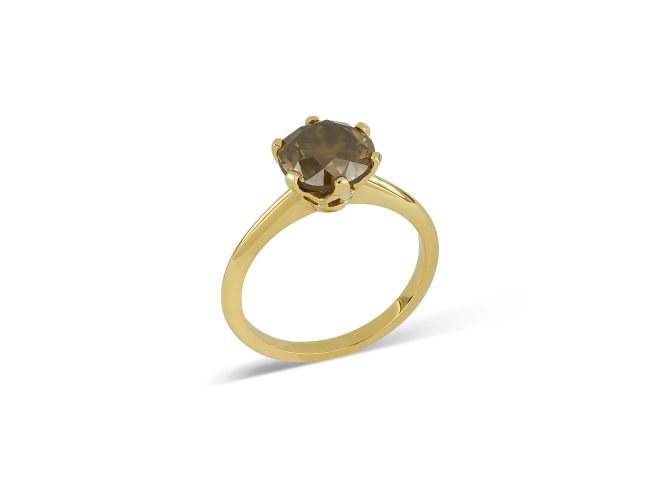 Fancy coloured diamond ring.
