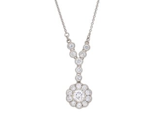 Diamond drop pendant, circa 1920. Hatton Garden