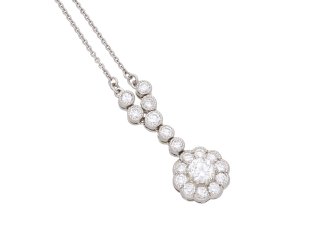 Diamond drop pendant, circa 1920. Hatton Garden