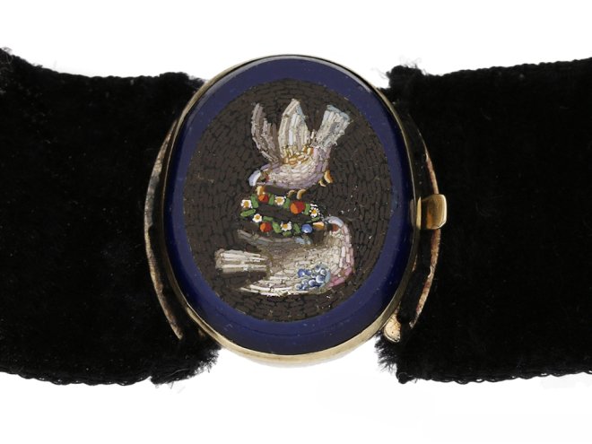 micro mosaic velvet choker hatton garden berganza