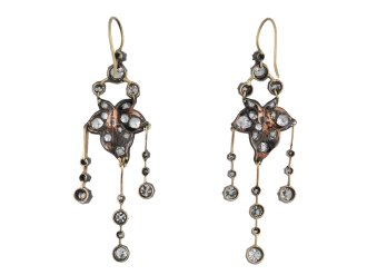 Old mine diamond girandole earrings berganza hatton garden