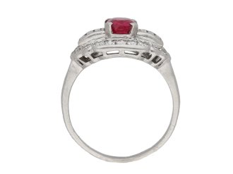 vintage Whitehouse Bros ruby diamond ring berganza hatton garden