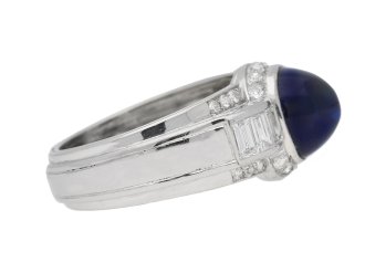 antique suger loaf sapphire diamond ring hatton garden berganza