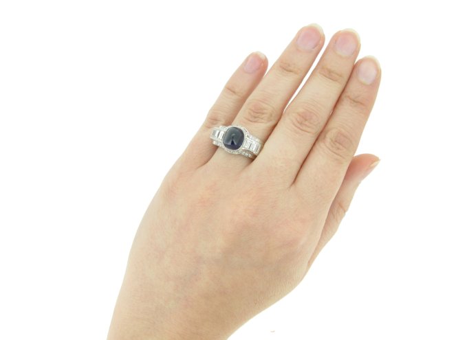 antique suger loaf sapphire diamond ring hatton garden berganza
