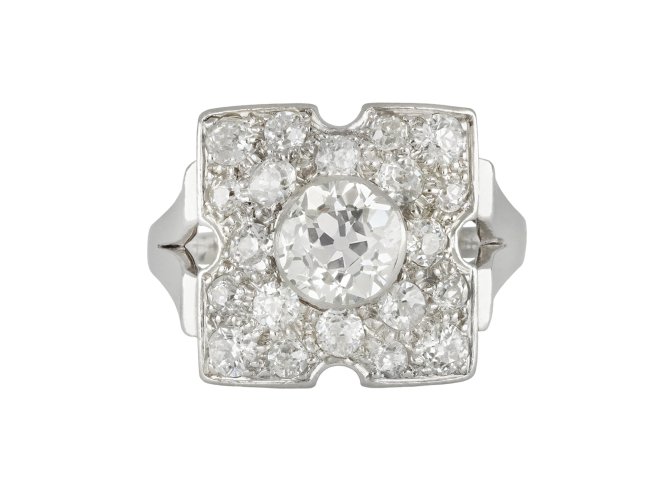 Art Deco diamond cluster ring, circa 1935