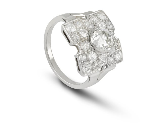 Art Deco diamond cluster ring, circa 1935