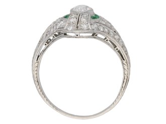 Antique emerald diamond ring berganza hatton garden