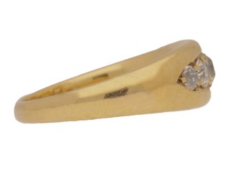 Victorian diamond five stone ring, English, circa 1899.