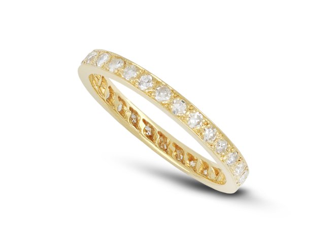 Diamond eternity ring, circa 1950. 
