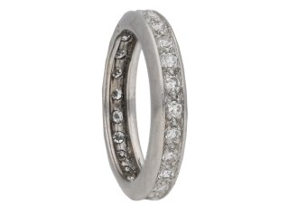 side view antique diamond eternity ring berganza hatton garden