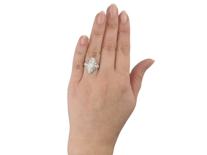 Art Deco diamond cluster ring hatton garden