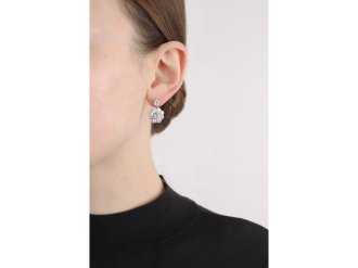 Old Mine diamond cluster earrings, circa 1920.