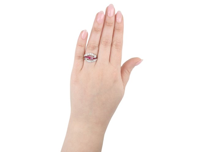 Oscar Heyman Brothers ruby and diamond ring, American, circa 1950.