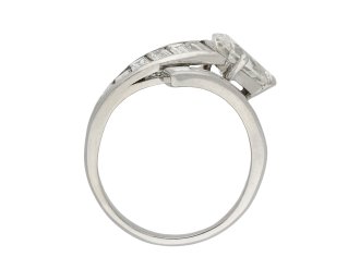 Vintage diamond crossover ring hatton garden