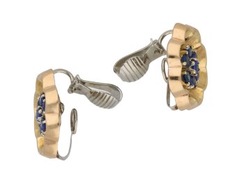 J. E. Caldwell sapphire clip on earrings berganza hatton garden