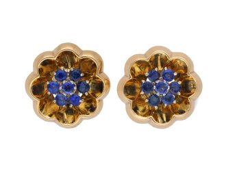 J. E. Caldwell sapphire clip on earrings berganza hatton garden