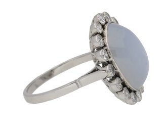 Star sapphire and diamond coronet cluster ring, circa 1920. berganza hatton garden