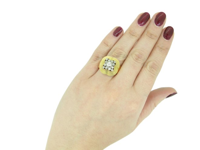 Diamond cocktail ring, circa 1945 berganza hatton garden