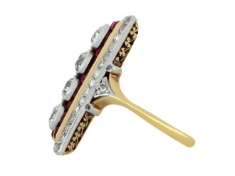 Edwardian ruby and diamond cluster ring, circa 1905 hatton garden