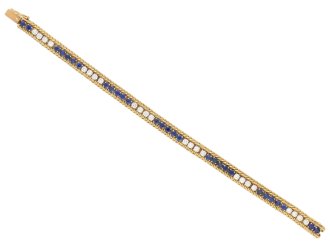 Oscar Heyman Brothers sapphire and diamond bracelet, circa 1960.