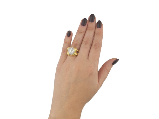 Vintage diamond cocktail ring circa 1945 berganza hatton garden